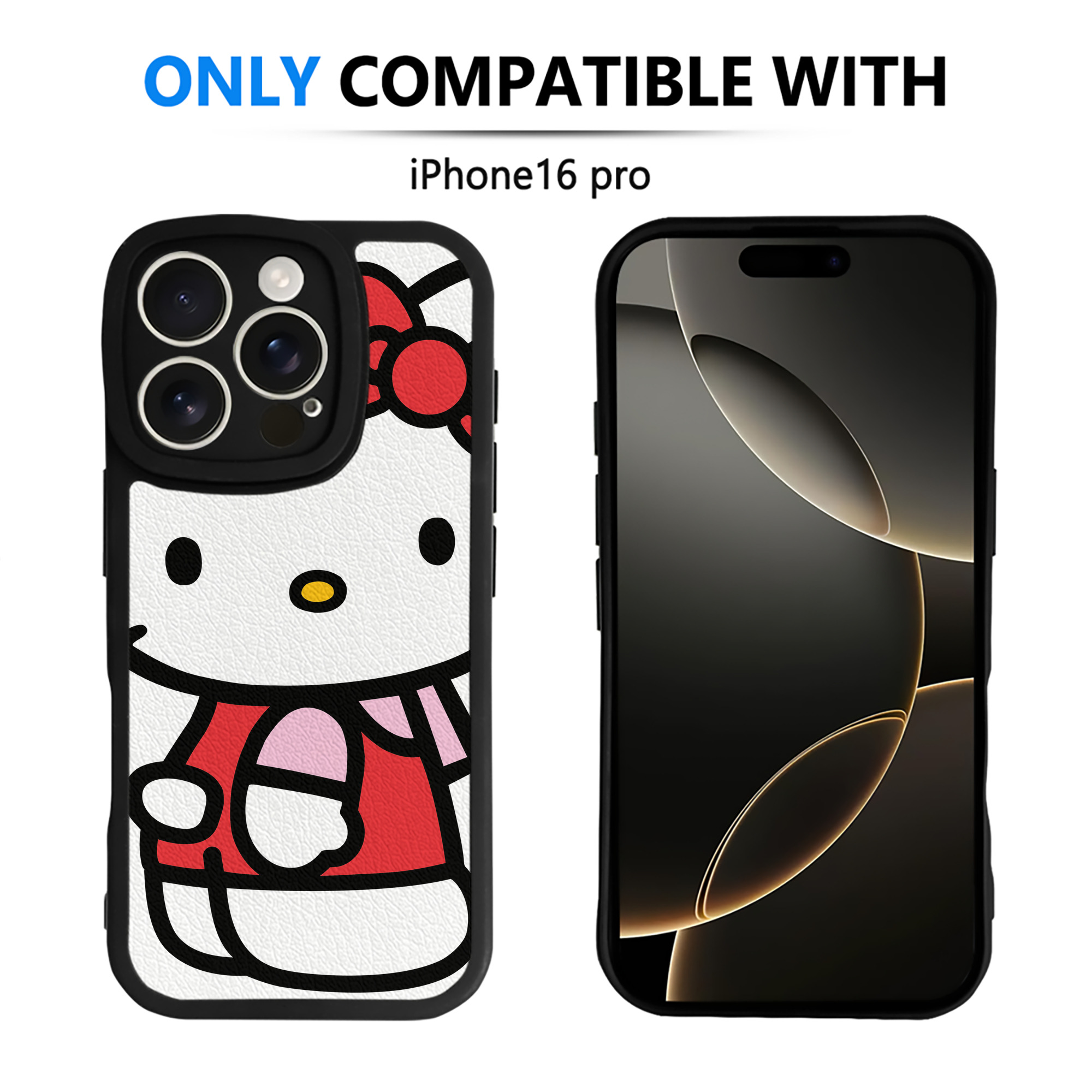 （画像用） Hello Kitty ハローキティ 【iPhone 16シリーズ対応】シリコンスマホケース（レザー調） 材質：シリコン